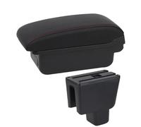 RORVECQ Boîte D'accoudoir Voiture Pour BR-V Boîte D'accoudoir Centrale Boîte De Rangement Intérieur Pièces De Retrofit Accessoires Auto(A1 Noir rouge SANS USB)