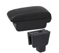 RORVECQ Boîte D'accoudoir Voiture Pour BR-V Boîte D'accoudoir Centrale Boîte De Rangement Intérieur Pièces De Retrofit Accessoires Auto(B3 Noir blanc 3USB)