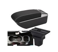 RORVECQ Boîte D'appuie-bras Auto Boîte De Rangement Bras Accessoires Pour C&hevrolet Pour Trax Pour Tracker 2015 2016 2017 2018(D3 Noir blanc Sans USB)