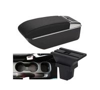 RORVECQ Boîte D'appuie-bras Auto Boîte De Rangement Bras Accessoires Pour C&hevrolet Pour Trax Pour Tracker 2015 2016 2017 2018(D2 Noir noir Sans USB)