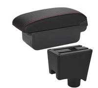 RORVECQ Boîte De Rangement D'accoudoir Central Pour N&issan Pour Almera G15 Accoudoir Auto Accessoires Auto(C1 Noir rouge PAS d'USB)