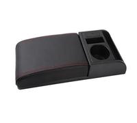 RORVECQ Boîtier D'accoudoir Auto Coussin Réglable En Longueur Support De Coude Souple Accoudoir Universel Avec Ports USB De Charge Et Porte-gobelet(B type Red)