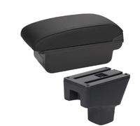 RORVECQ Boîtier D'accoudoir Auto Pièces De Retrofit Boîte De Rangement Accessoires Auto Détails Intérieurs Pour SUZUKI SX4 Accoudoir Pièces Intérieures(C2 Ligne noire PAS d'USB)