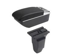 RORVECQ Boîtier D'accoudoir Boîte De Rangement Central Retrofit Intérieur Chargeur USB Pour Peugeot 206 Cc(Ligne noire B PAS d'USB)