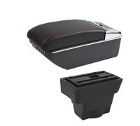 RORVECQ Boîtier D'accoudoir De Voiture Pour Opel Pour Astra Pour Astra J Boîte De Rangement Centrale Intérieure Pièces De Rétrofit Accessoires Auto(D1 ligne rouge 7USB)