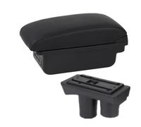 RORVECQ Boîtier D'Accoudoir Pour Citroen C2 C3 Boîtier D'Accoudoir Voiture Boîte De Rangement Centrale Pièce De Rétrofit Intérieur(B2 ligne noire 3USB)