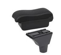 RORVECQ Boîtier D'Accoudoir Voiture Pour Citroen C3 C4 Boîtier D'Accoudoir Boîtier De Rangement Intérieur Pièces De Rétrofit(A3 Black white NO USB)