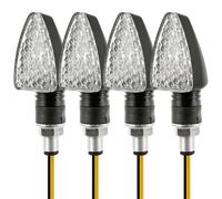 RORVECQ Clignotants LED Universels pour Moto Clignotants Clignotants Clignotants Couleur Ambre 4 Pièces/lot