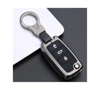 RORVECQ Coffret De Clé Voiture 3 Boutons pour VW pour Golf pour Jetta pour Polo pour Skoda pour Yeti pour Superb pour Rapid pour Octavia(Argent,Model 2)