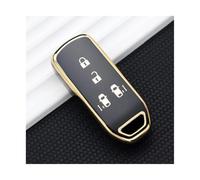 RORVECQ Coque De Clé TPU pour N-Box pour N-One pour N-WGN pour N-Van pour Custom Wgn 2 4 Boutons Porte-clés Accessoires Auto(Noir,4 Butons)