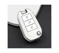 RORVECQ Coque Étui De Clé Voiture Reversible en TPU Accessoires pour Citroen C4 C3 C6 pour Cactus C8(Silver White,B)