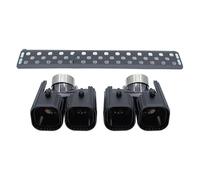 RORVECQ Embout De Silencieux D'échappement Rectangulaire Noir À Quatre Sorties Pour Land Rover Pour Defender L663 P400 90 110 2.0T 3.0T 2020-2024(C noir,3.0T)