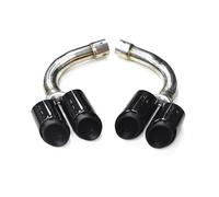 RORVECQ Embout D'échappement Quadruple En Acier Inoxydable Pour Q7 2016 2017 2018 2019 2020 2021 2022 2023 2024 Version SQ7 Noir(Petrol 2.0t ID51MM)