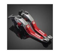 RORVECQ Leviers De Frein Et D'embrayage Réglables En Aluminium 5D Pour Moto Pour Triumph Pour Trident 660 2021-2023(Gray red)