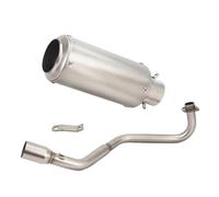 RORVECQ Ligne D'échappement Complète Avec Silencieux DB Killer Pour Moto Pour MSX125 2013 2014-2020 Petit Modèle Pour Monkey Pour Grom(Argent)