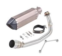 RORVECQ Ligne D'échappement Complète Avec Silencieux Intermédiaire Avant Pour Y&amaha BWS 125 Pour ZUMA 125 2002 2003 2004 2005 2006-2017(Style J)