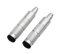 RORVECQ M8 CNC Pieds De Motocyclette En Aluminium Repose Pieds Cale Pieds Pédales Pour Motos Dirt Bikes ATV Scooter Etc(Argent)