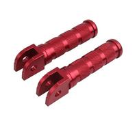 RORVECQ Moto CNC Aluminium 1 Paire Rétro Repose-pieds Pieds de Repose-pieds Pédales Universel Pour Dax Pour Monkey Pour Moto ATV(ROUGE)