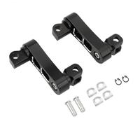 RORVECQ Motocyclette Réglables Passager Repose-pieds Montage Pédales Route Montage Mâle Collier Repose-pied Support Extensions Support Pour Harley(Noir Blanc)