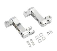 RORVECQ Motocyclette Réglables Passager Repose-pieds Montage Pédales Route Montage Mâle Collier Repose-pied Support Extensions Support Pour Harley(Chrome)