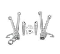 RORVECQ Motocyclette Repose-Pieds Arrière Pédales Support Accessoires Pour Suzuki GSXR1000 GSX R1000 2003 2004(Argent)