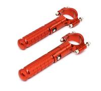 RORVECQ Pédale De Moto Universelle En Aluminium CNC Fixe Pliante À 90° Pour Passager Repose-pieds Avant Arrière(Orange)