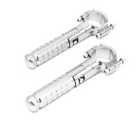 RORVECQ Pédale De Moto Universelle En Aluminium CNC Fixe Pliante À 90° Pour Passager Repose-pieds Avant Arrière(Argent)