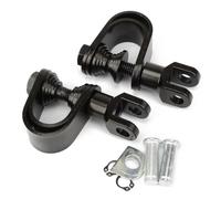 RORVECQ Pédales De Moto Noires 25mm 32mm Barre Protection Haut-Route Repose-Pieds Bride Joint Torique Montage(Foot pegs mount)