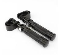 RORVECQ Pédales De Moto Noires 25mm 32mm Barre Protection Haut-Route Repose-Pieds Bride Joint Torique Montage(ENSEMBLE)