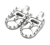 RORVECQ Pédales larges CNC pour moto Pédales pivotantes 360° Pour Harley Pour Dyna Fat Bob Pour Softail Pour Sportster Pour Street Bob Universel(Argent)
