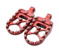 RORVECQ Pédales larges CNC pour moto Pédales pivotantes 360° Pour Harley Pour Dyna Fat Bob Pour Softail Pour Sportster Pour Street Bob Universel(ROUGE)