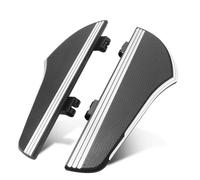 RORVECQ Planchers Conducteur Avant Pédales Moto Repose-pieds Pour Harley Pour Touring Pour Softail Pour Electra Pour Street Pour Road Pour Glide(Noir Argent)