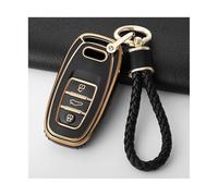 RORVECQ pour A1 A3 8V A4 B8 B9 A5 A6 C7 A7 A8 Q3 Q5 Q7 S4 S6 S7 S8 R8 TT Accessoires Coque De Clé Voiture TPU sans(Or Noir,1 Jeu)