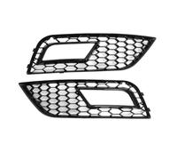 RORVECQ Pour A4 B8.5 2013-2016 1 Paire Calandres Avant Voiture Grilles Phares Antibrouillard En Maille Nid D'abeille Style RS4 Couverture Calandre Course(NOIR)