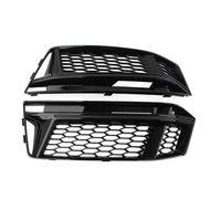 RORVECQ Pour A4 S4 B9 S-line 2016 2017 2018 Grille En Nid D'abeille 1 Paire Couverture Calandre Phare Antibrouillard Pare-chocs Avant Voiture