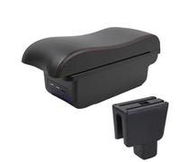 RORVECQ Pour BR-V Boîte D'Accoudoir Central Contenu De Stockage Boîte De Rangement Bras Pièces Auto Interface USB(B1 Noir rouge 3USB)