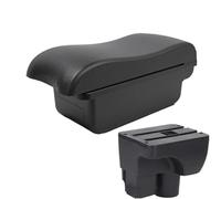 RORVECQ Pour C&hevrolet Pour Sail 3 Pour Aveo 3 Accoudoir De Voiture Pièces De Retouche Boîte De Rangement Décoration Accessoire Auto(Ligne noire A2 Pas d'USB)