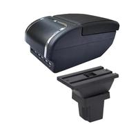 RORVECQ Pour C&hevrolet Pour Trax Boîte D'accoudoir Accoudoir Voiture 2013 2014 2015 2016 2017 2018 2019 2020 Boîte De Rangement Bras Accessoires(E black line 9USB)