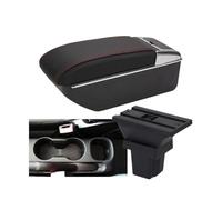 RORVECQ Pour C&hevrolet Pour Trax Pour Tracker 2015 2016 2017 2018 Boîte D'appuie-bras Auto Boîte De Rangement Bras Accessoires(D1 Noir rouge Pas d'USB)