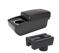 RORVECQ Pour Chery A13 Pour Very Celer Pour Fulwin 2 2008-2012 Boîtier De Rangement Central Rétrofit Intérieur Interface De Chargement USB(A1 Noir rouge SANS USB)