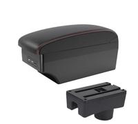 RORVECQ Pour Chery A13 Pour Very Celer Pour Fulwin 2 Boîte D'accoudoir 2008-2012 Console Centrale Boîte De Rangement Avec Interface USB(A1 Noir rouge 7USB)