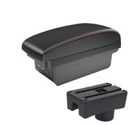 RORVECQ Pour Chery A13 Pour Very Celer Pour Fulwin 2 Boîte D'accoudoir 2008-2012 Console Centrale Boîte De Rangement Avec Interface USB(B1 Noir rouge 3USB)
