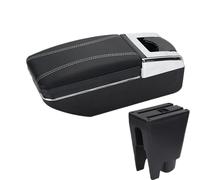 RORVECQ Pour Citroën C1 Boîte D'accoudoir Central Accessoires Intérieurs Pour Voiture Boîte De Rangement(Ligne blanche A3 Pas d'USB)