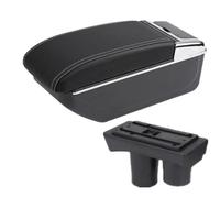 RORVECQ Pour Citroen C2 C3 Boîte D'accoudoir Boîte De Rangement Pièces Retrofit Intérieur Accessoires Auto(Ligne blanche B3 PAS d'USB)