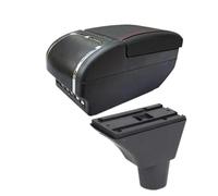 RORVECQ Pour Citroen C3 C4 Boîte D'accoudoir Pour Citroen C3 C4 Boîte D'accoudoir Auto Boîte De Rangement Pièces De Retrofit Intérieur(E black line 9USB)