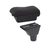 RORVECQ Pour Citroen C3 C4 Boîte D'accoudoir Pour Citroen C3 C4 Boîte D'accoudoir Auto Boîte De Rangement Pièces De Retrofit Intérieur(B1 Noir rouge 3USB)