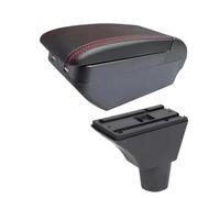 RORVECQ Pour Citroen C3 C4 Boîte D'accoudoir Pour Citroen C3 C4 Boîte D'accoudoir Auto Boîte De Rangement Pièces De Retrofit Intérieur(H ligne rouge 4USB)
