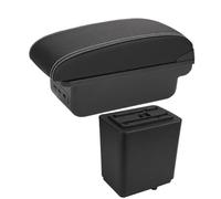 RORVECQ Pour Citroën Pour Berlingo Accoudoir Boîte De Rangement Accessoires Auto Détails Intérieurs(B3 Noir blanc 3USB)