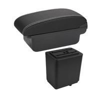 RORVECQ Pour Citroën Pour Berlingo Accoudoir Boîte De Rangement Accessoires Auto Détails Intérieurs(C3 Noir blanc SANS USB)