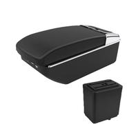 RORVECQ Pour Citroën Pour Berlingo Boîtier D'accoudoir Auto Retrofit Boîte De Rangement Accessoires Auto(A2 Black line7 USB)